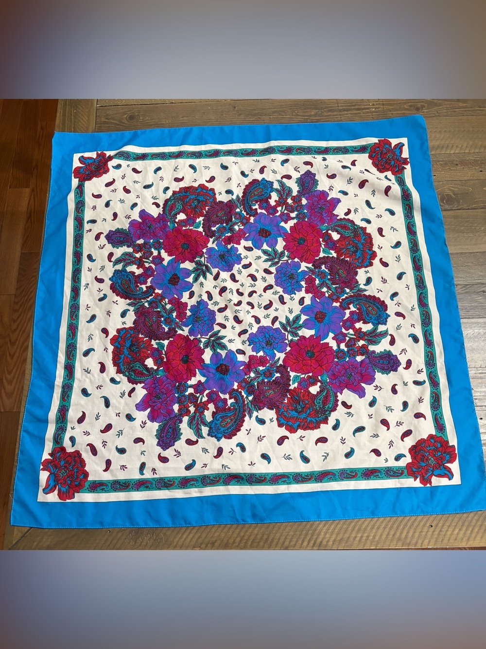 Vintage Floral and Paisley Scarf